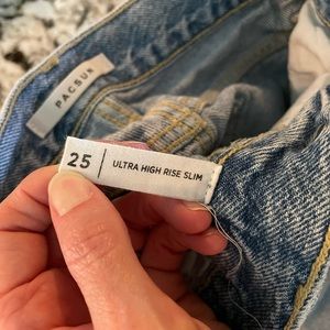 Pacsun ultra high rise slim jeans